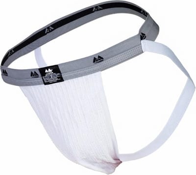 MM Sports The Original Swimmer/Jogger Jockstrap 1 inch White - MAAT M - Heren Ondergoed - Jockstrap voor Man - Mannen Jock