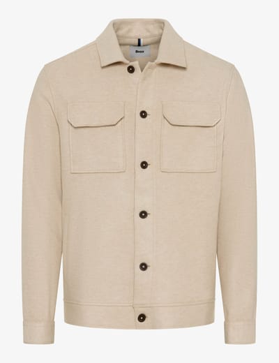 Brax Heren Shirt  Style SANTIAGO oat, crèmewit, maat S