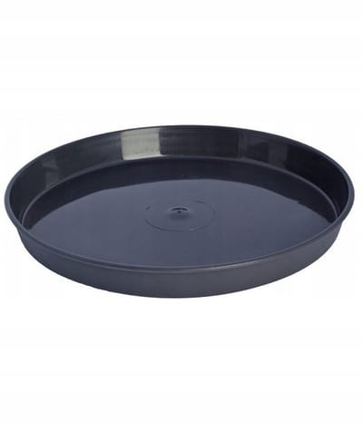 Vorm-Kunststof Plantenbak Onderzetter Houtlook Antraciet 34,8cm