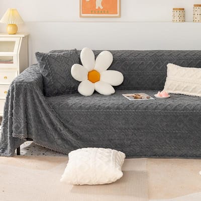 Anti-krab Sofahoes Deken Volledige Bedekking Sofa Handdoek Winter Pluche Sofahoes Cover Allesomvattend Verdikt Kussen 180*130cm