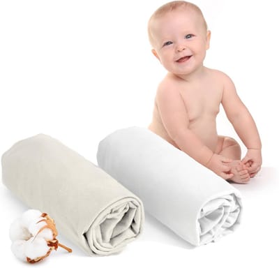 Hoeslaken 70x140 voor Babybedden - Set van 2 - 100% Katoen en Oeko-Tex Gecertificeerd