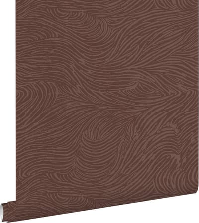 ESTAhome behang 3d golvende lijnen mauve paars - 50 x 900 cm - 131369