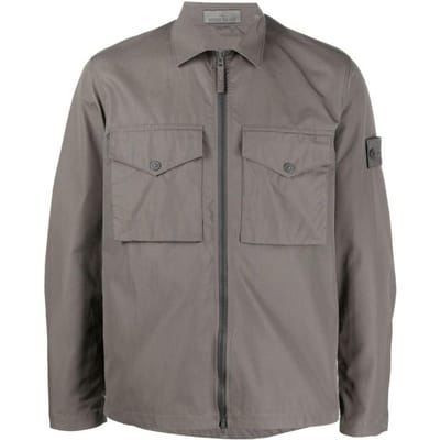 Surchemise à Poches Stone Island Gris Foncé Homme Hauts 7715116F1-V0067 M