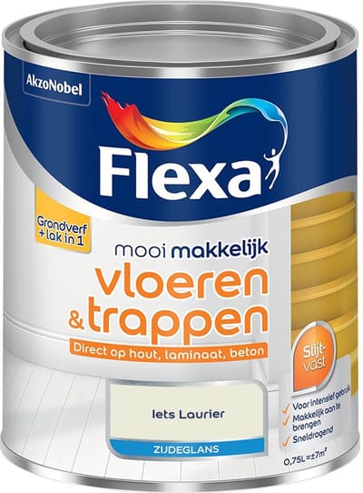 Flexa - Mooi Makkelijk Vloeren & Trappen Zijdeglans - Iets Laurier - Mengverf - 750 Ml