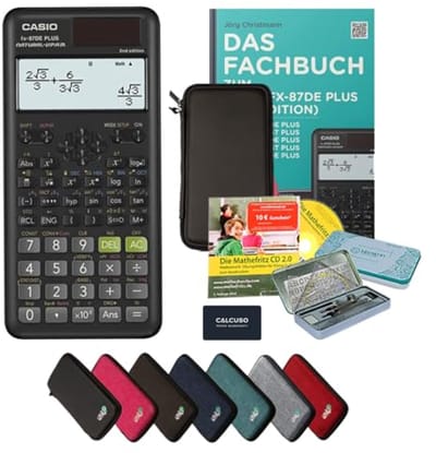 Wetenschappelijke Calculator met Schutztasche, Lern-CD, Geometrie-Set en Verlengde Garantie