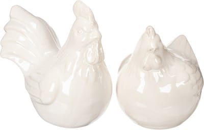 Kippenfiguurtje, glanzend geglazuurd, voor moderne woondecoratie, 17 c