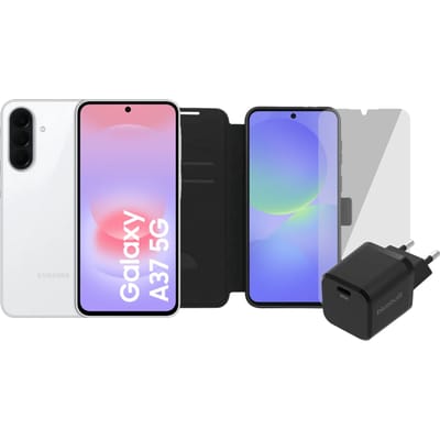 Samsung Galaxy A37 128GB Wit 5G + Compleet Accessoirepakket