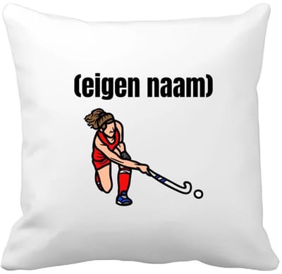 Akyol - hockey vrouw met eigen naam Kussen hoes - Hockey - atleten - iemand die houdt van hockey - verjaardag - cadeau - kado - 40 bij 40 cm