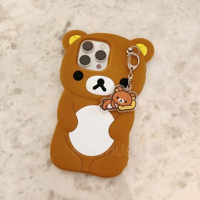 Schattige Cartoon 3D Telefoonhoesje Voor iPhone 16 15 14 13 12 11 Pro X XS Max XR 6 7 8 Plus 4 4S 5 5S SE Zachte Siliconen Cover iPhone 16 Pro Max
