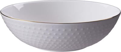 Tokyo Design Studio - Nippon White - Goude Rand Kom 21x6.3cm 1100ml Sterren Wit Goud