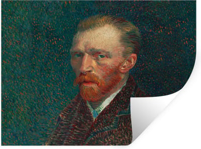 Muurstickers - Sticker Folie - Kunst - Van Gogh - Oude meesters - Zelfportret - 40x30 cm - Plakfolie - Muurstickers Kinderkamer - Zelfklevend Behang - Zelfklevend behangpapier - Stickerfolie