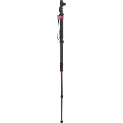 Camera Monopod 6-delige Uitschuifbare Koolstofvezel Monopod met Wandelstokkop 14 inch 38 inch