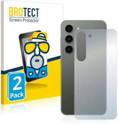 BROTECT - Screenprotector voor Samsung Galaxy S23 (Achterkant) - Folie Beschermfolie matte 2 Stuks