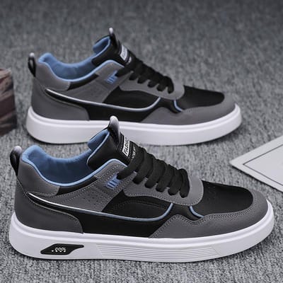 Herenschoenen Lente en Zomer Canvas Ademend Casual Board Schoenen Man Nieuwe Modetrend Lage Fallow Sneakers 39 black