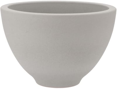 DK Design Bloempot/plantenpot - Vinci - lichtgrijs mat - voor kamerplant - D18 x H27 cm