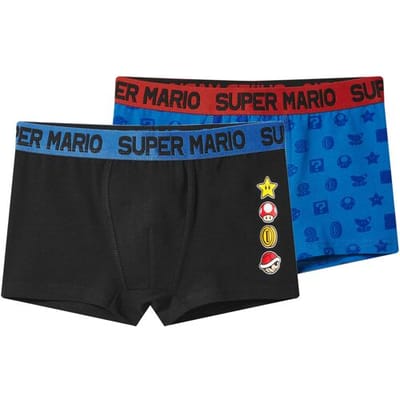 Lidl Set van 2 kinder boxers (Zwart/blauw, 122/128)