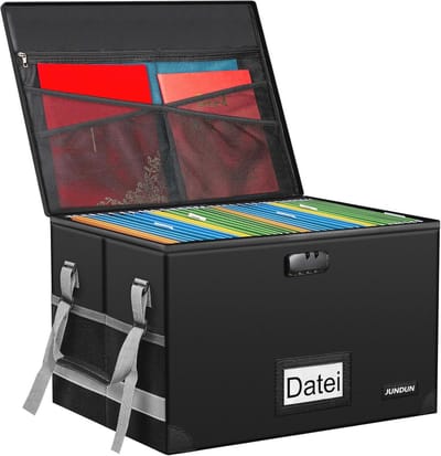 Dossierorganizer met slot - Inklapbare vuurvaste documentenbox voor thuis en kantoor