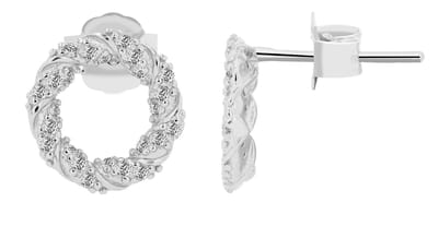 AKZENT Akzent Dames oorbel "Vivendel" van 925 Sterlingzilver, gerhodineerd, duurzaam