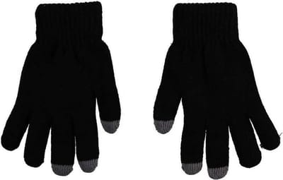 Thermo handschoenen voor dames zwart met touchscreen vinger