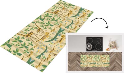 Keukenloper - Loper keuken - Dieren - Design - Afrika - Abstract - 120x50 cm - Keukenloper vinyl