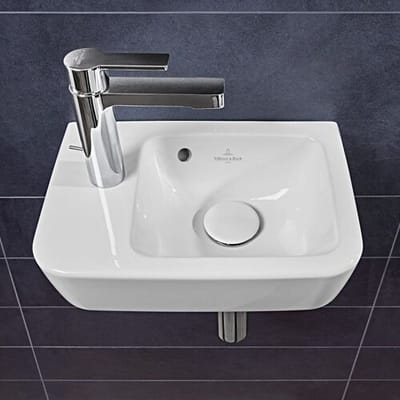Villeroy & Boch O.novo hand wash basin compact 36 x 25 cm with overflow, basin on the right 43423601