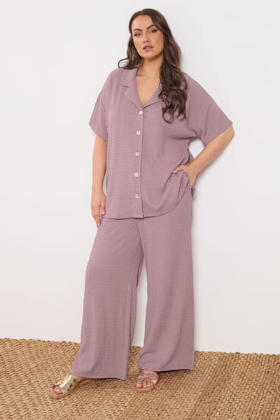 Yours Roze Overhemd Met Structuur Size 42