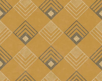 ART DECO BEHANG | Grafisch - oker geel beige grijs - A.S. Création New Life