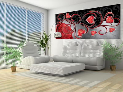 Heart Rose Abstract Photo Wallcovering