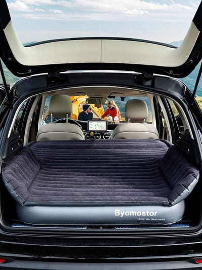 Draagbaar SUV Luchtbed met Draadloze Oplaadbare Pomp - 18 cm Hoogte Automatras voor Auto Vakanties en Camping