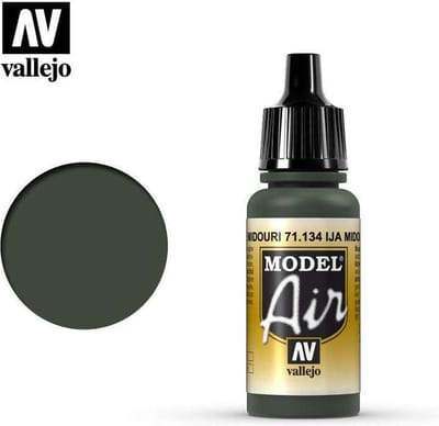 Vallejo Hobbyverf Acrylverf - 71134 Model Air IJA Midouri Green - Acryl Verf flesje - 17 ml