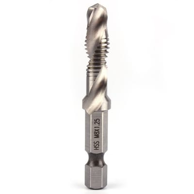 Dailygoods- Schroefdraadboor Hoge Hardheid - Universele Schroefdraadsnijder - HSS Metrische Boor - Zeskantschacht - Voor Doorgangsgaten - Roestwerend en Duurzaam - Taps