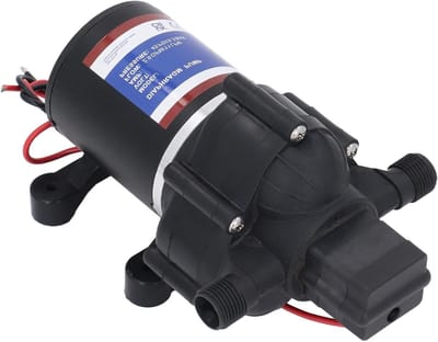 Membraanwaterpomp - Zelfaanzuigende pomp - Waterdruk Verhoging - Koperen Motor - 2.9 GPM - Zwart