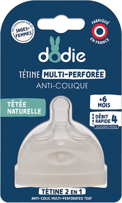 Dodie – Meerperforatie speen – Babyfles speen – Flow 4 – anti-koliek