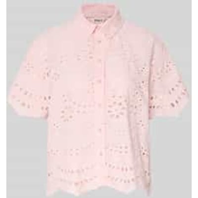 Boxy fit blouse met korte mouwen van puur katoen model 'NEW LALISA'