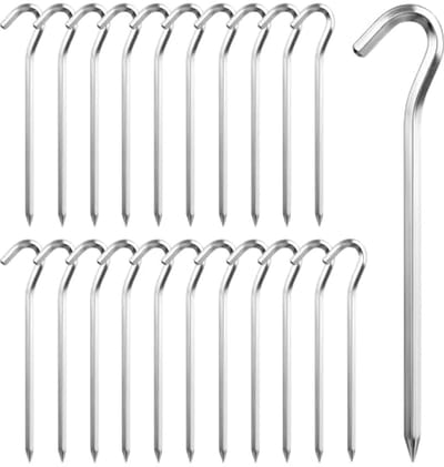 22 Sterke en Stormbestendige Tentharingen - 18 cm Aluminium - Perfect voor Camping en Tuin