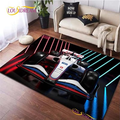 Raceauto Patroon Kleed voor Slaapkamer Woonkamer Tapijt voor Keuken Vloermatten Huisdecoratie Alfombra Kinderspel Antislip Vloerkussen Kleed 80*120cm