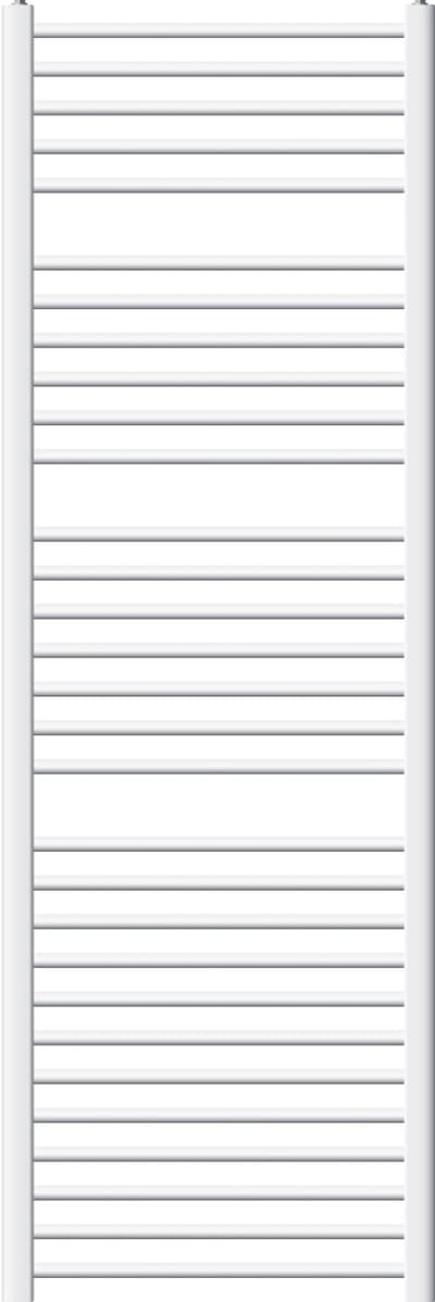 Elektrische badkamerradiator met verwarmingselement 900W 600x1800 mm Wit gebogen zijaansluiting & thermostaat Digitaal display LuxeBath