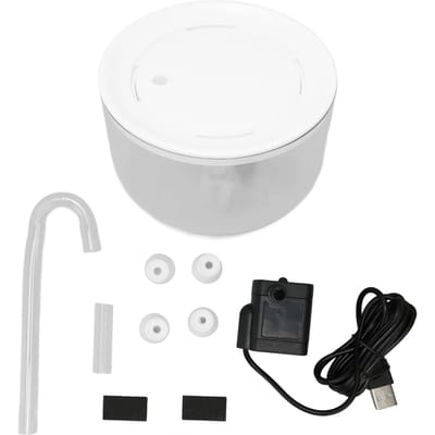 Kattenwaterfontein Slim Automatisch Super Stil Kraanvormige Kattenfontein voor Kat Kitten L white