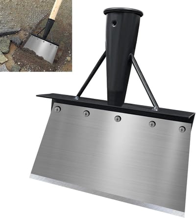Multifunctionele tuinreinigingsschep 21 cm - stalen platte spaten voor tuinhulp - plantenwiedenschep