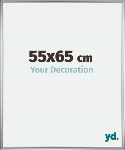 Your Decoration - Fotolijst 55x65 cm - Kunststof - Zilver Hoogglans - Annecy