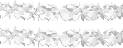 Feest slinger/guirlande - Set van 4x stuks - wit - papier - 6 meter - verjaardag