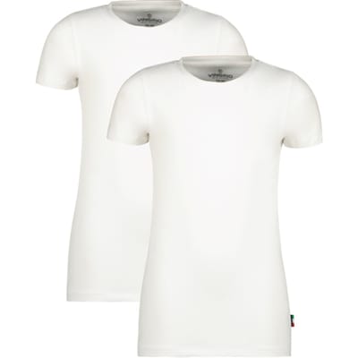 Vingino T-shirt Round Neck (2-pack) Real White Maat: XXS | T-Shirts Outlet | Unisex | Wit