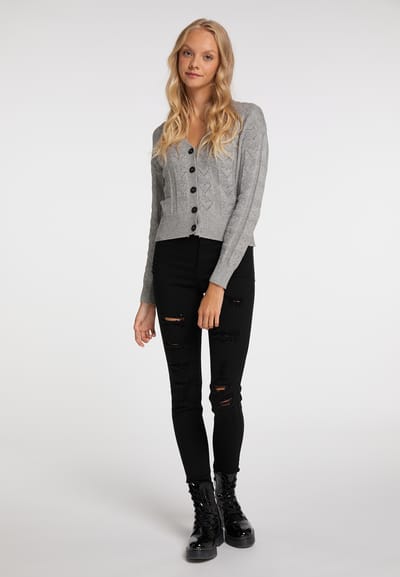 Mymo Vest Nolie Dames licht grijs melange