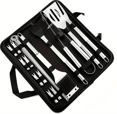 Livano Barbeque Set - Barbecueset - Barbecue - Barbecues - BBQ - Tangenset - Vleeset - Accessoires - Zomer - 21 stuks