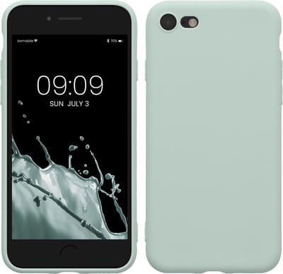 kwmobile telefoonhoesje geschikt voor Apple iPhone SE (2022) / iPhone SE (2020) / iPhone 8 / iPhone 7 - Hoesje voor smartphone - Precisie camera uitsnede - In cool mint