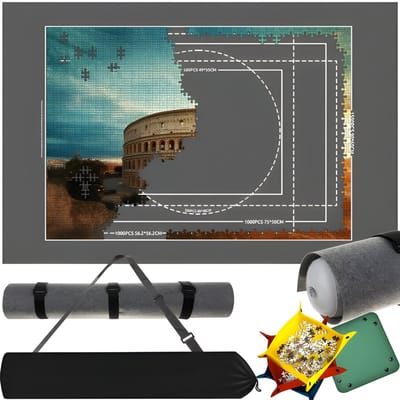 Malatec puzzelmat - Puzzel opbergmat - Puzzel beschermingsmat - Puzzelmat met hoes -