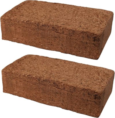 Kokosaarde Blokken - Planten Substraat - Planten Kweken - 100% Natuurlijk - 8 Liter - Bruin