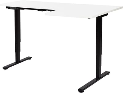 DESTINES - Elektrisch bureau - Zwart/Wit - Rechtszijdig - Vezelplaat