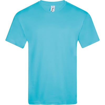 SOLS Heren Victory V-hals T-shirt (Atol blauw)