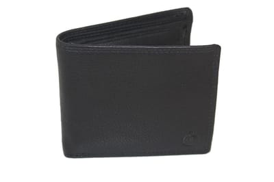 OI zwarte leren heren portemonnee klep omhoog en klep omlaag / zwarte billfold laag model veel pasjes / platte heren beurs / anti skim / zwart leer / 110